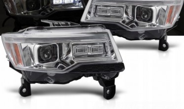 Тюнинговые фары передние Jeep Grand Cherokee WK2 14-21 оптика с диодами фото