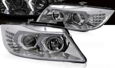 Передні фари BMW 3 E90, E91 тюнінг оптика з діодними поворотами фото