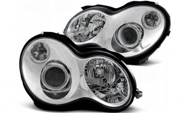 Передні тюнінг фари лінзовані MERCEDES W203 2000-2004 фото