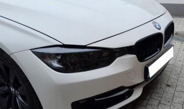 Чорні фари передні BMW F30/F31 дорестайл з діодними ДХО фото