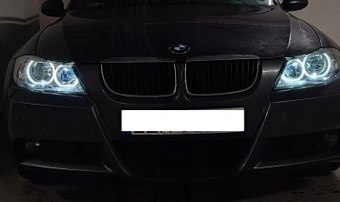 Фары передние BMW E90, E91 с Led кольцами Angel eyes фото
