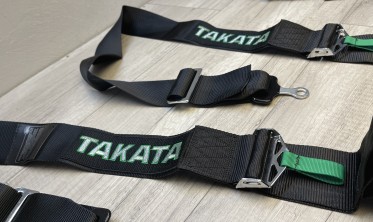 Спортивные ремни безопасности 4 точки, 3 дюйма, стиль Takata черные фото