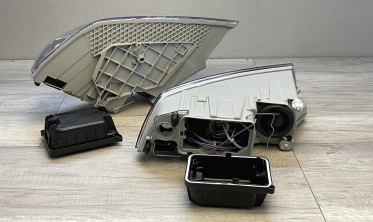 Фары передние черные Skoda Octavia 2 A5 дорестайл  фото