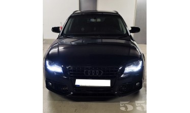 Фары передние Audi A4 B8 дорестайл с диодными ДХО фото
