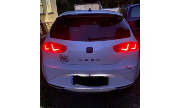 Красные фонари задние LED BAR SEAT LEON 2 рестайл фото