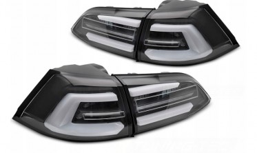 Діодні ліхтарі задні (стопи тюнінгові) VW Golf 7 2013-2017 універсал, чорні фото