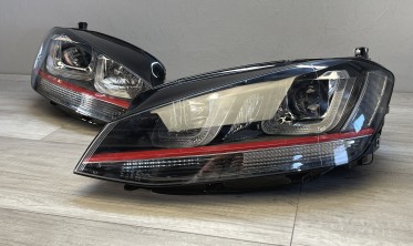 Тюнинговые фары передние VW Golf 7 Red Line Sport фото