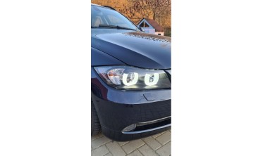 Линзованные фары передние BMW 3 E90 / E91 05-08 черные под ксенон фото