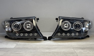 Фары передние тюнинговые черные Toyota Land Cruiser FJ200  фото