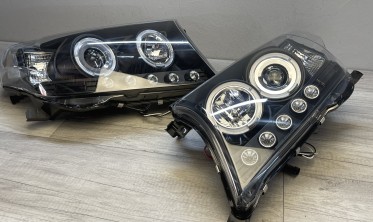 Фары передние тюнинговые черные Toyota Land Cruiser FJ200  фото
