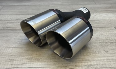 Насадка на глушитель двойная Buzzer ZZ2X105RS (матовая) фото