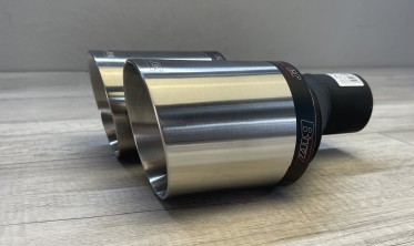Насадка на глушитель двойная Buzzer ZZ2X105RS (матовая) фото