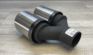Насадка на глушитель двойная Buzzer ZZ2X105RS (матовая) фото