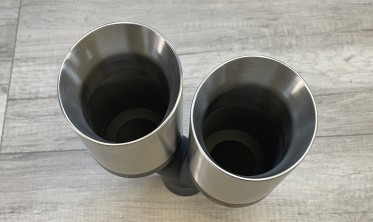 Насадка на глушитель двойная Buzzer ZZ2X105RS (матовая) фото