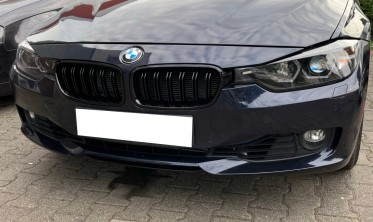 Чорні фари передні BMW F30/F31 дорестайл з діодними ДХО фото