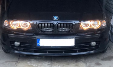 Черные передние фары Depo для BMW E46 99-03 COUPE/CABRIO фото