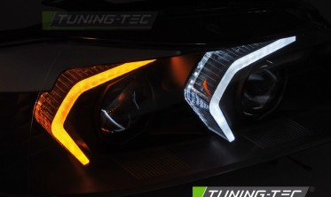Передні фари з лінзами BMW 3 E90 sedan, E91 kombi 2005-2008 full led black фото