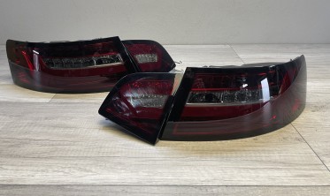 Led фонари задние Audi A6 С6 рестайлинг красно-тонированные фото
