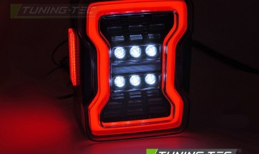 Задні діодні ліхтарі Chrysler Jeep Wrangler JK 07-18 чорні тюнінг стопи фото