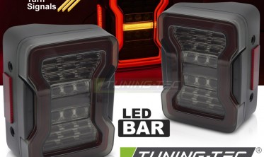 Задние тонированные фонари Jeep Wrangler JK 07-18 диодные стопы фото