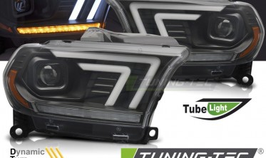 Передні фари Dodge Durango 2010-2013 чорні (led оптика) фото