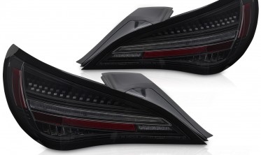 Задние full led фонари Mercedes CLA C117 2013-2016 черные тонированные стопы фото