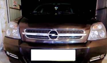 Фари передні з лінзами Opel Vectra C дорестайл, чорні фото