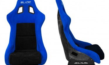 Спортивне сидіння ковш Slide KS2 Premium Black & Blue Welur Black Glitter фото