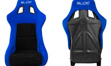 Спортивне сидіння ковш Slide KS2 Premium Black & Blue Welur Black Glitter фото