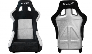 Cпотивные сиденья для авто Slide KS2 Premium Black & Grey Welur Silver Glitter фото