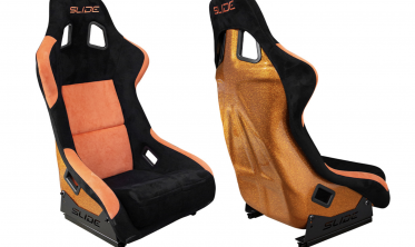 Ковшы сиденья для авто Slide KS2 Premium Black & Orange Welur Orange Glitter фото