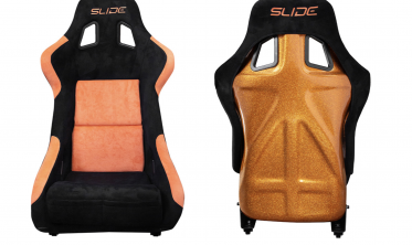 Ковшы сиденья для авто Slide KS2 Premium Black & Orange Welur Orange Glitter фото