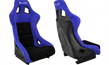 Спортивні ковші для авто Slide KS2 Premium Black & Purple Welur Black Glitter фото