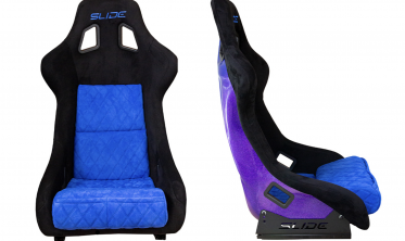 Универсальные сиденья Slide KS2 Premium Black & Quilted Blue Welur Purple-Blue Glitter фото