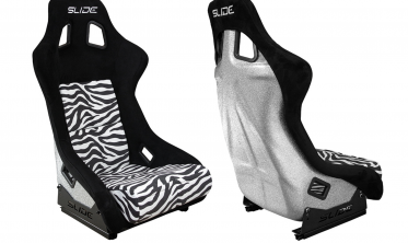 Ковшы для автомобиля Slide KS2 Premium Black & Zebra Welur Silver Glitter фото