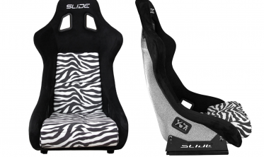 Ковші для автомобіля Slide KS2 Premium Black & Zebra Welur Silver Glitter фото