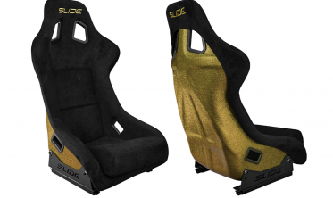 Ковшы спортивные для авто Slide KS2 Premium Black Welur Gold Glitter фото