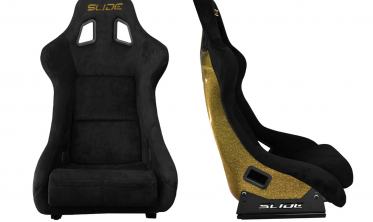 Ковшы спортивные для авто Slide KS2 Premium Black Welur Gold Glitter фото