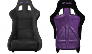 Універсальні ковші для авто Slide KS2 Premium Black Welur Purple Glitter фото