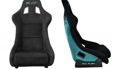 Спортивні сидіння для авто Slide KS2 Premium Black Welur Turquoise Glitter фото