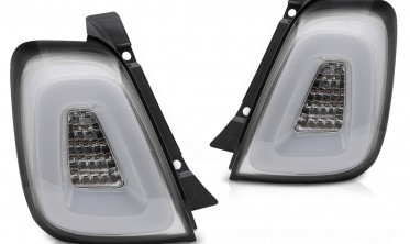 Диодные задние фонари (led стопы) Fiat 500 2015-2020 white фото