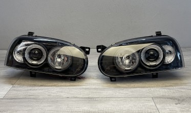 Фары передние с кольцами Volkswagen Golf 3 фото