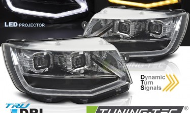 Передние фары full led VW T6 2015-2019 тюнинговая оптика фото