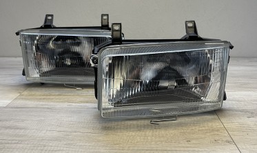 Передні фари VW T4 Transporter чорні без поворотів фото