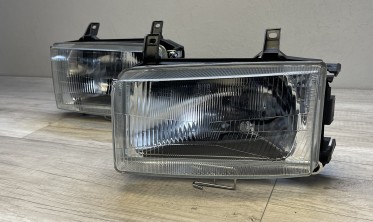 Передні фари VW T4 Transporter чорні без поворотів фото