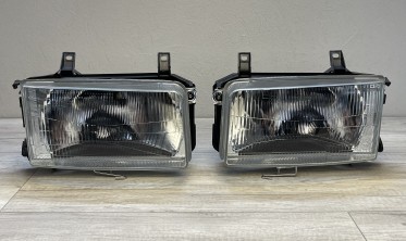 Передні фари VW T4 Transporter чорні без поворотів фото