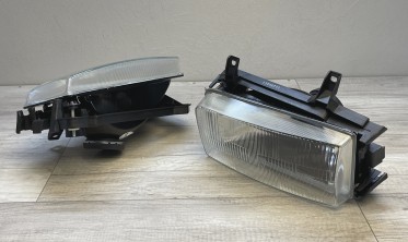 Передні фари VW T4 Transporter чорні без поворотів фото
