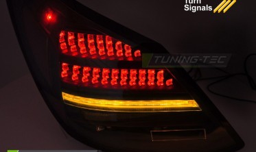 Задні ліхтарі Mercedes C W205 седан діодні стопи black red фото
