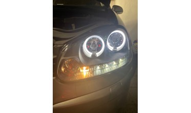 Тюнинговые фары передние VW Golf 5 / Jetta с кольцами и диодами фото