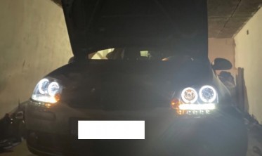 Тюнинговые фары передние VW Golf 5 / Jetta с кольцами и диодами фото